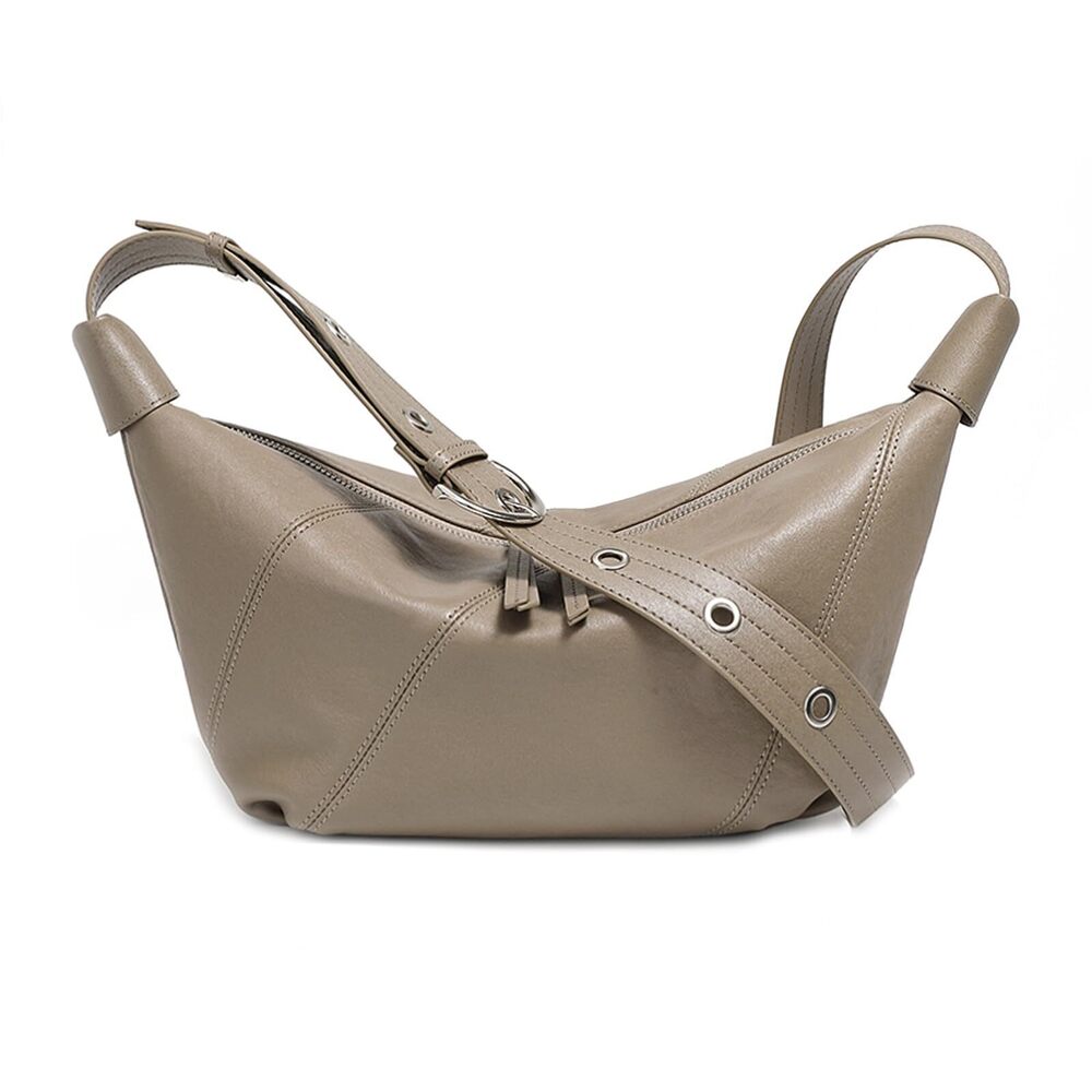 3757 Leather Hobo Bag, Crossbody Bags , Slouchy Shoulder Purse, Crescent